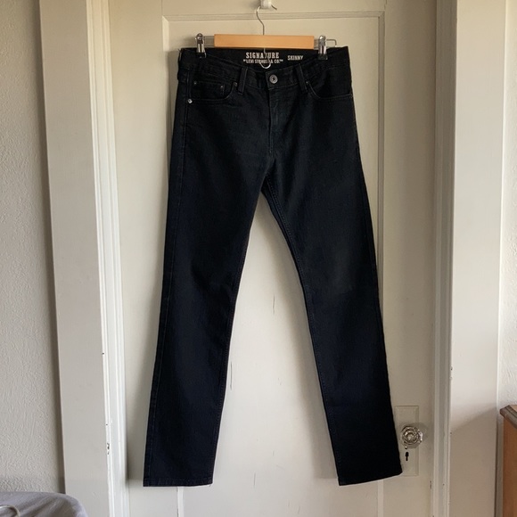 Signature by Levi Jeans Men’s Black Size 30 x 32 Skinny - Picture 3 of 7